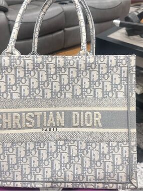 Dior Beige and Light Gray Christian Dior Book Tote